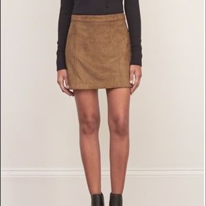 A&F Camel colored faux suede skirt